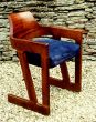 Writing Desk Chair in Embuya and Suede