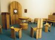 Tabernacle Screen, Circular Altar, Lectern Priests Chair Congregation chairs and Pews
