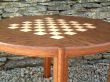 Chess Table in brown oak and Sycamore